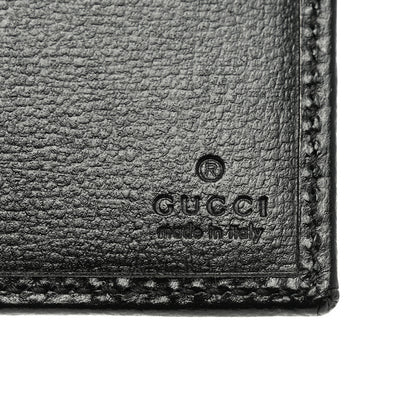 Gucci GG Supreme Monogram Azalea Calfskin Retro Interlocking G Bi-Fold Wallet Black 6 of 8