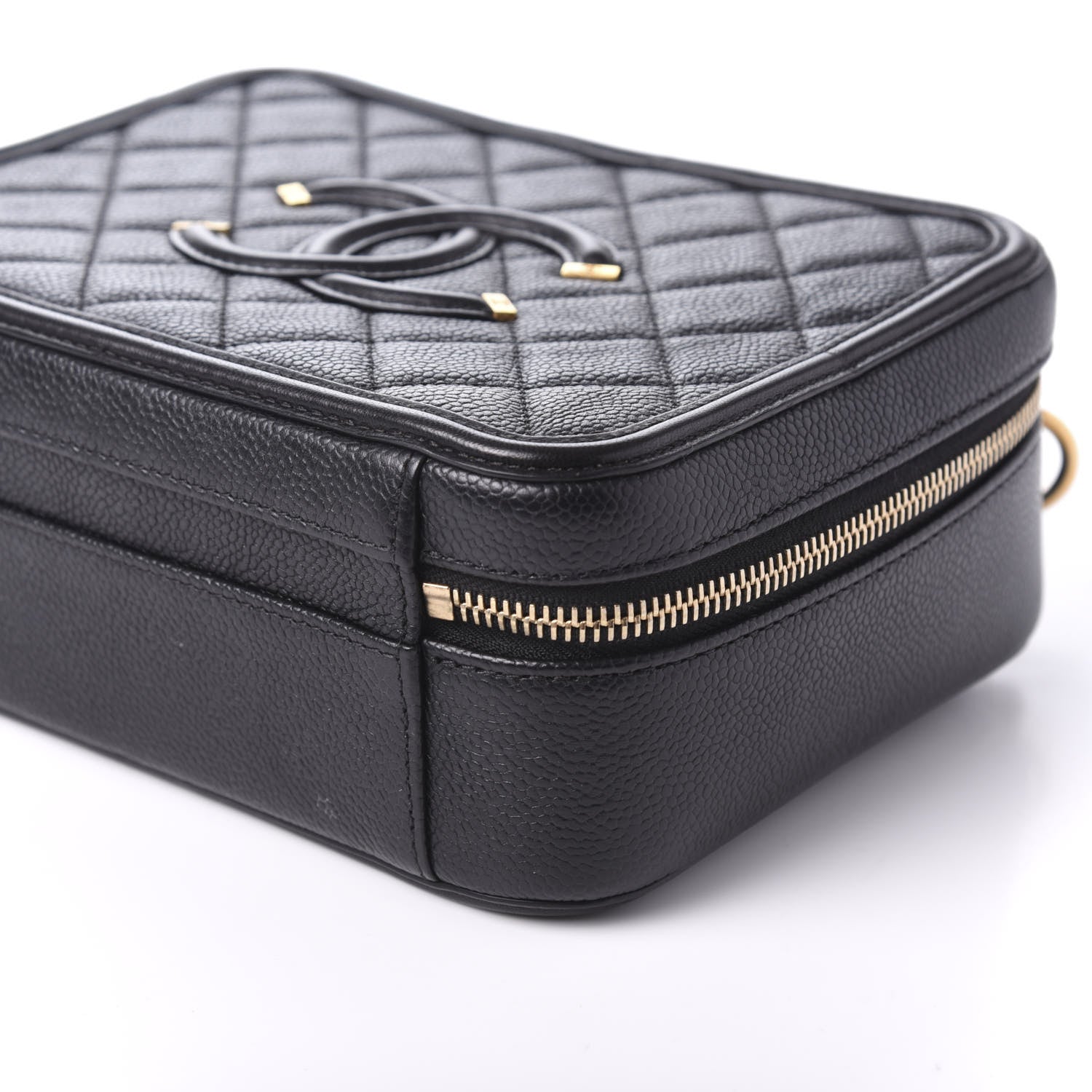 Chanel Caviar Quilted Medium CC Filigree Vanity Case Black 7 of 11