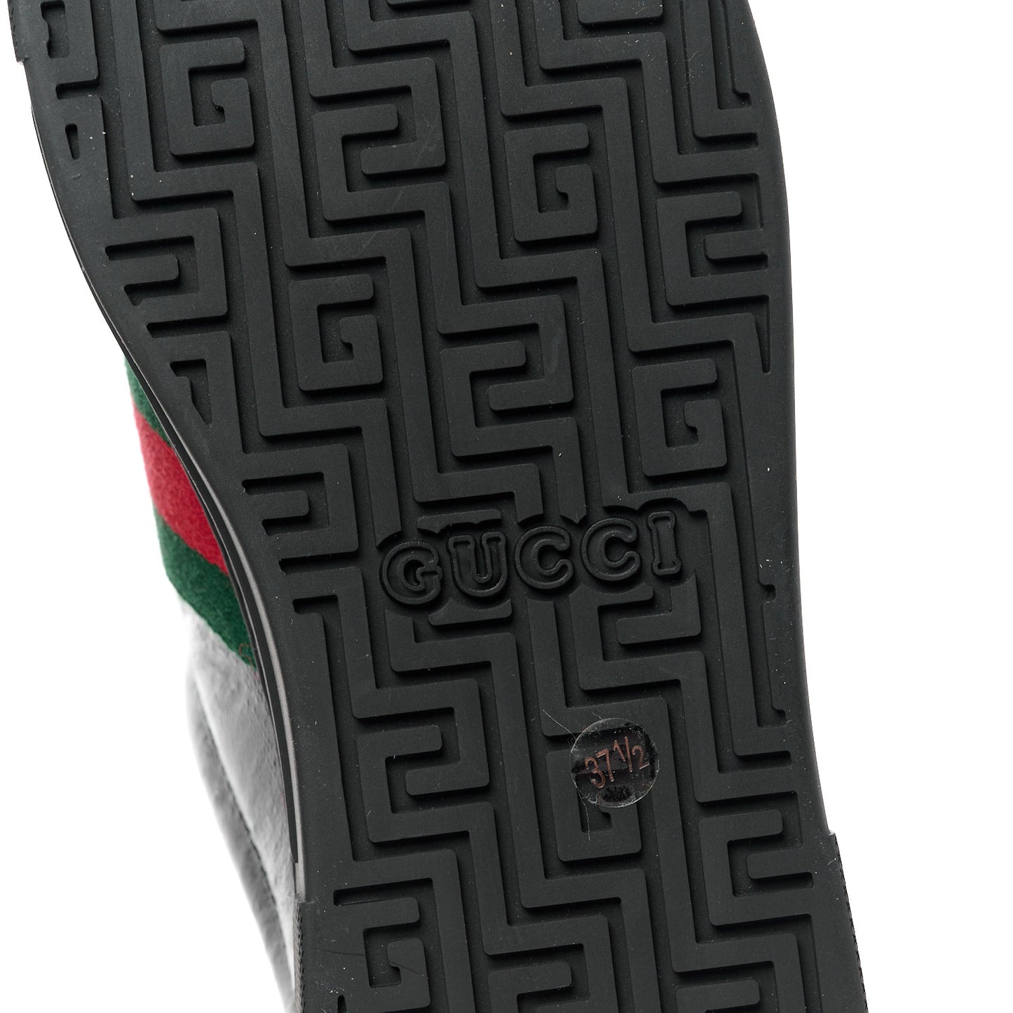 Crystal GG Monogram Web Womens New Ace Sneakers 37.5 Black