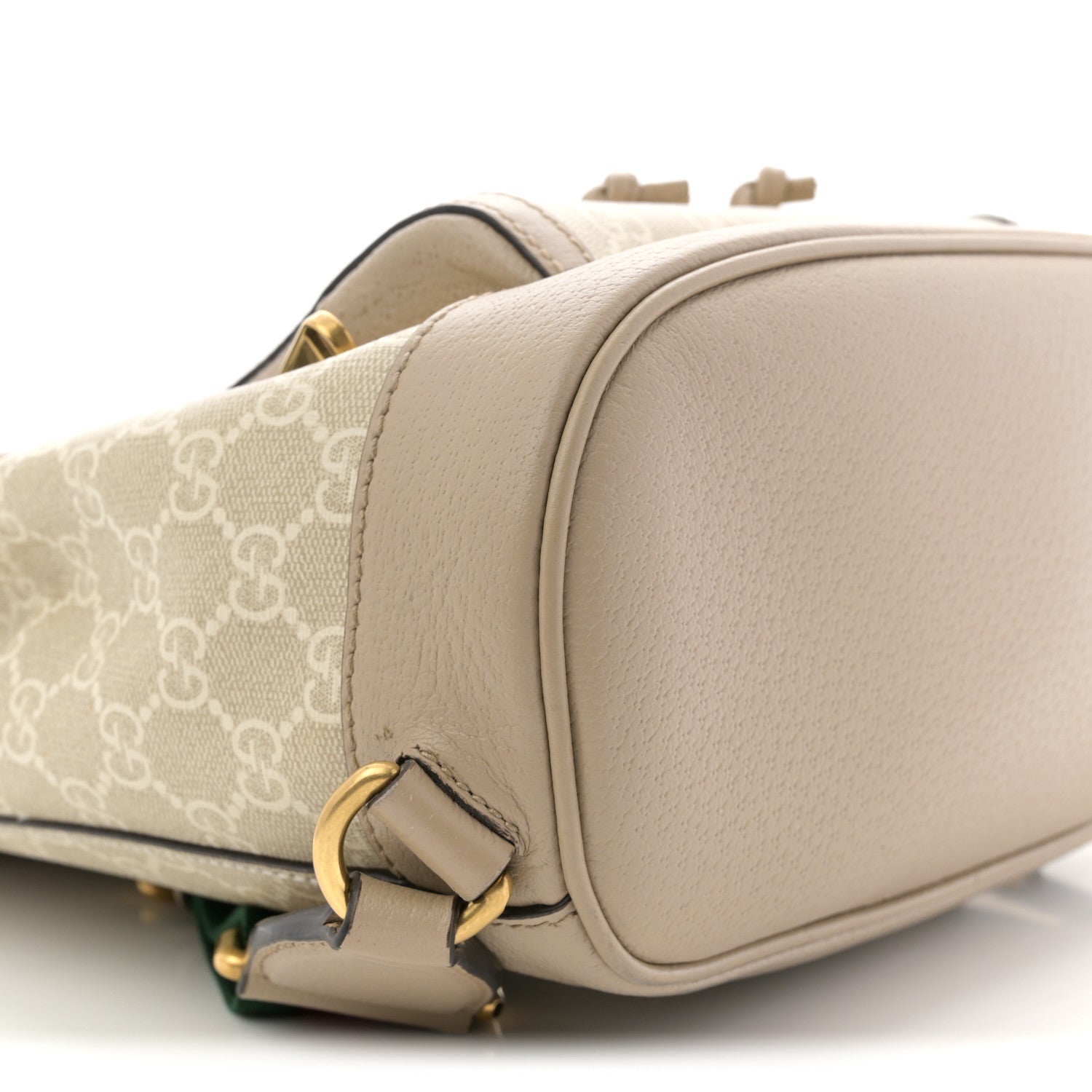 Gucci GG Supreme Monogram Azalea Calfskin Retro Interlocking G Buckle Backpack Beige Mystic White 9 of 11