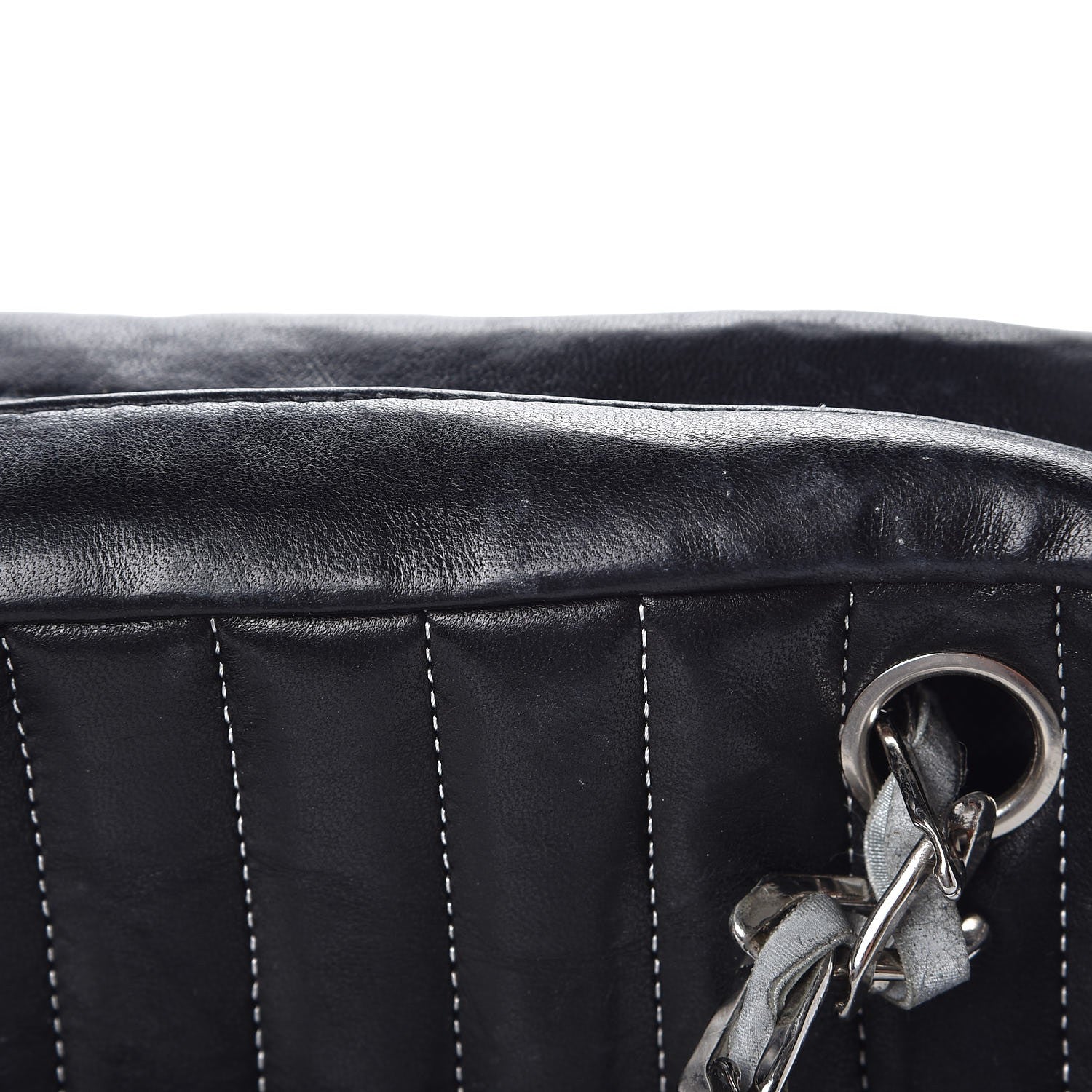 Chanel Lambskin Vertical Quilted Mademoiselle Small Camera Case Black 15 of 25