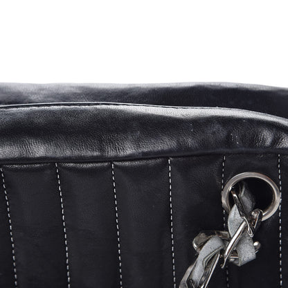 Chanel Lambskin Vertical Quilted Mademoiselle Small Camera Case Black 15 of 25