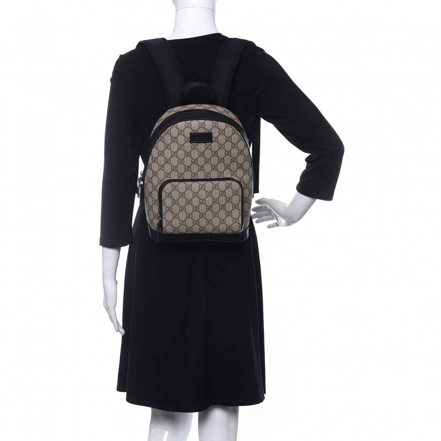 GG Supreme Monogram Small Eden Day Backpack Black