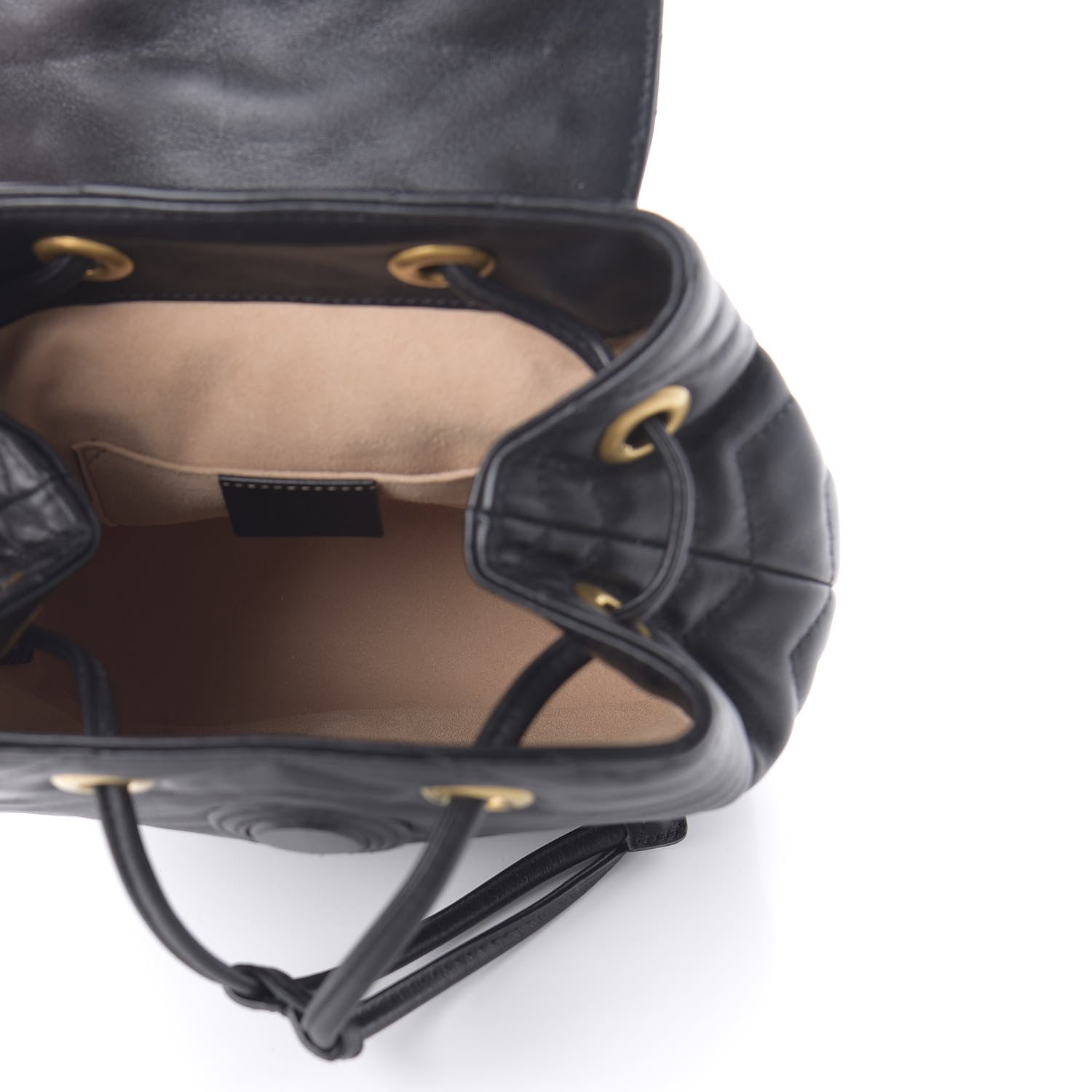Gucci Calfskin Matelasse GG Marmont Flap Backpack Black 4 of 9