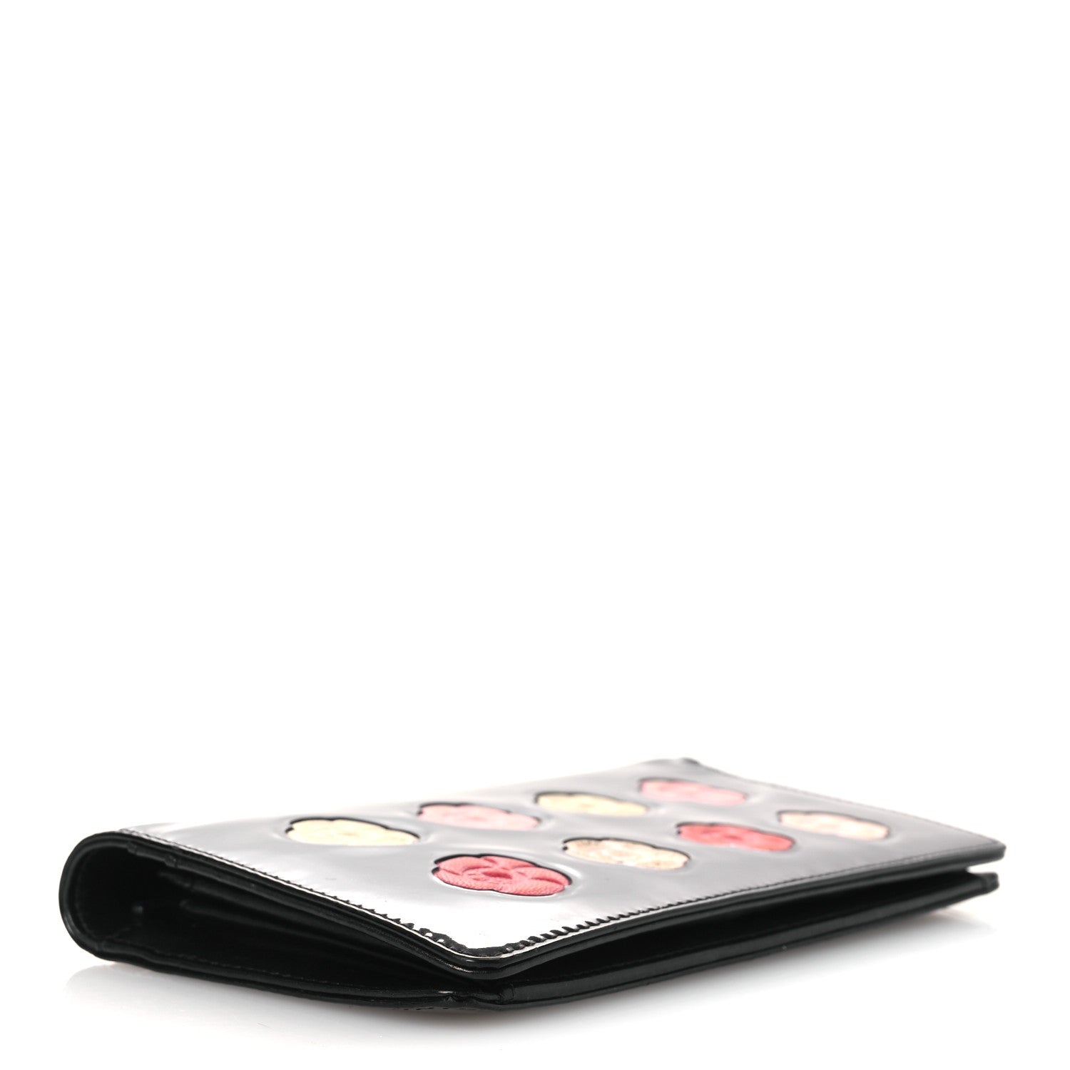 Chanel Patent Camellia Yen Wallet Black 4 of 13