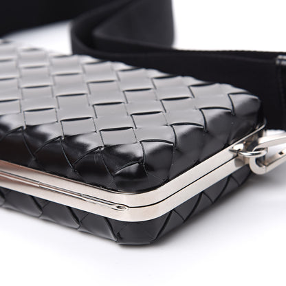 Bottega Veneta Spazzolato Intrecciato Mens Crossbody Messenger Case Black 8 of 8