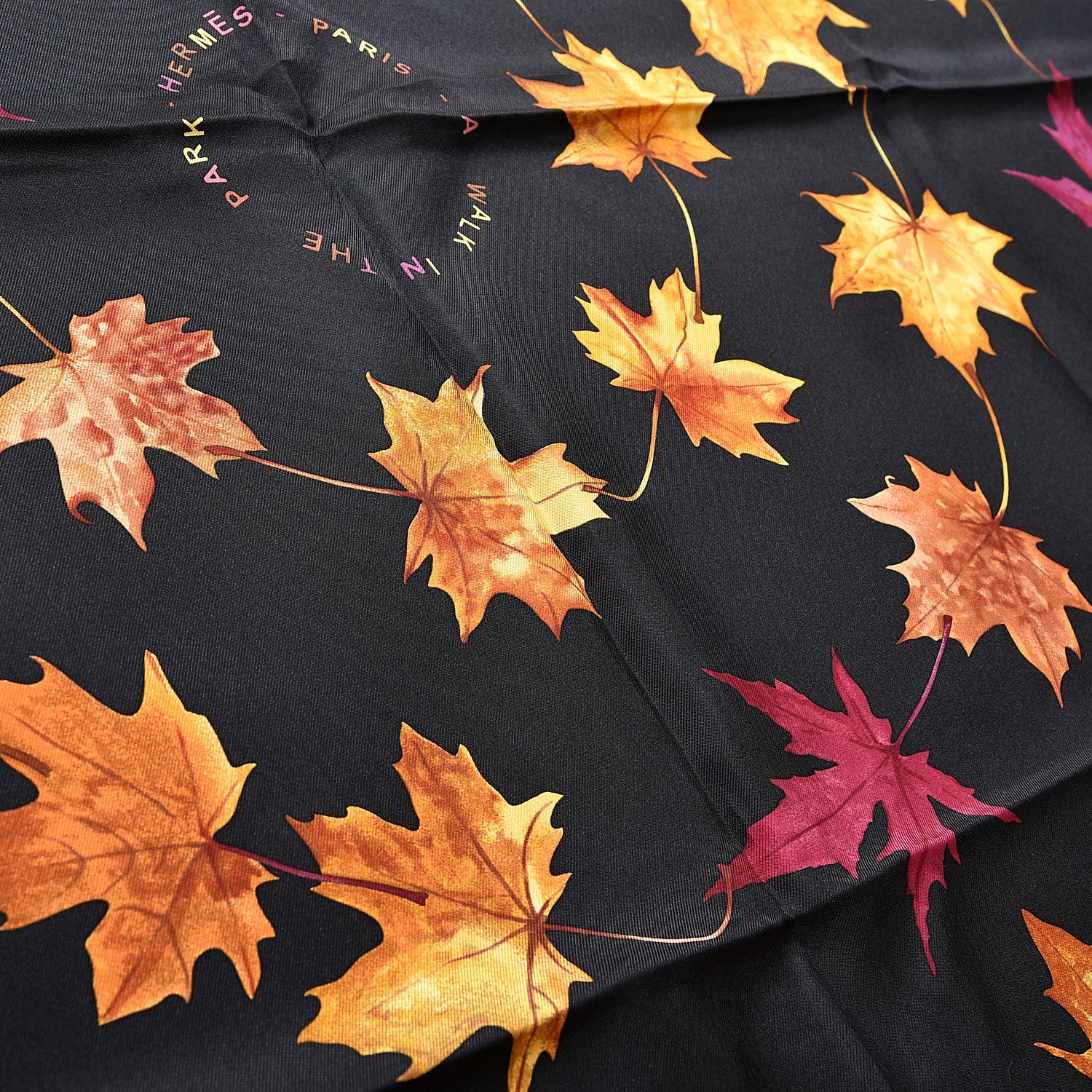 Hermes Silk A Walk In The Park Scarf 90 Black 3 of 6