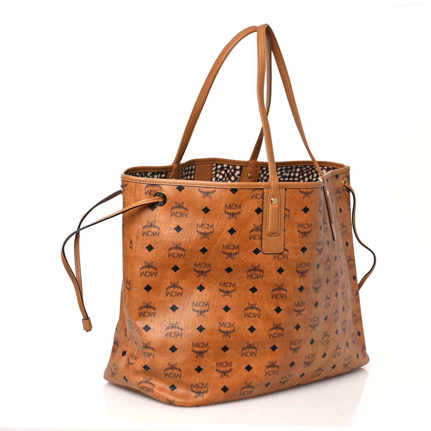 Visetos Large Liz Reversible Shopper Tote Cognac