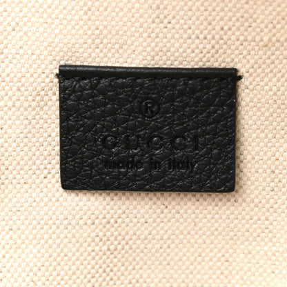 Gucci Grained Calfskin Logo Belt Bag Black 6 of 9
