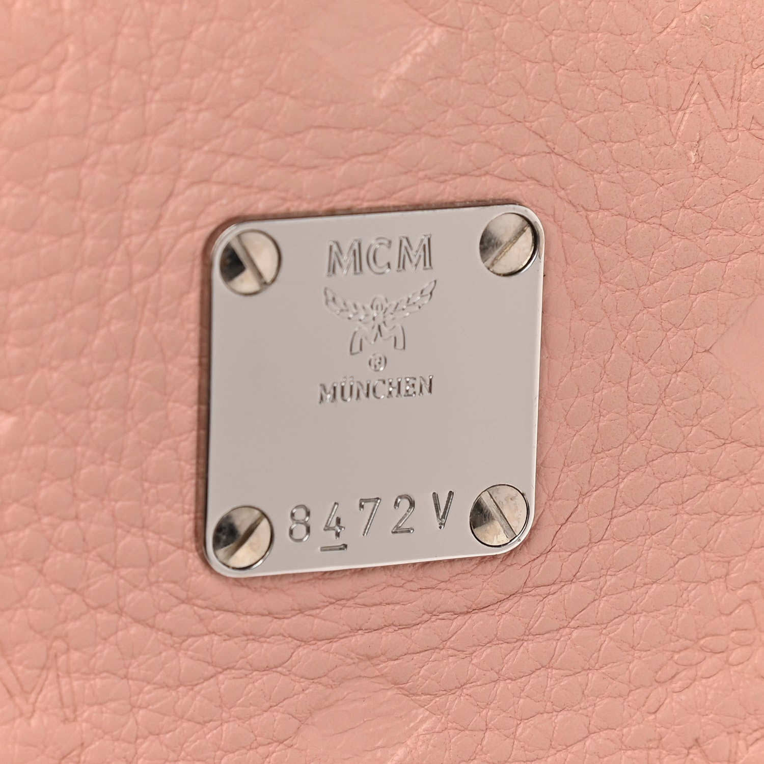 MCM Calfskin Ottomar Monogram Small Backpack Pink 8 of 15