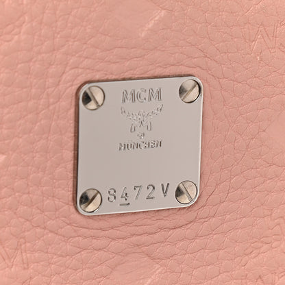 MCM Calfskin Ottomar Monogram Small Backpack Pink 8 of 15