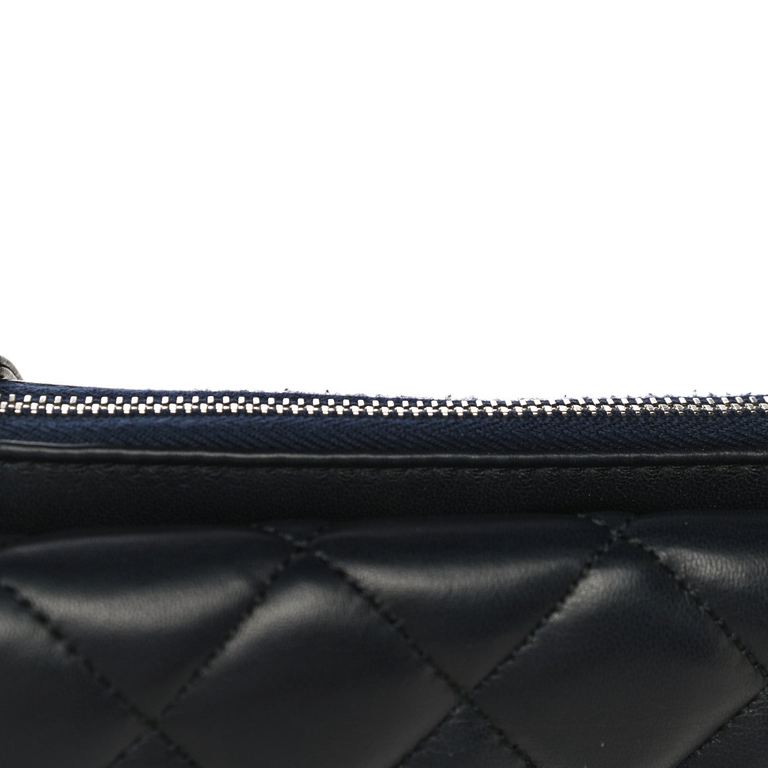 Chanel Lambskin Quilted Daily Zippy Crossbody Navy 14 of 17
