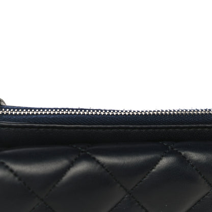 Chanel Lambskin Quilted Daily Zippy Crossbody Navy 14 of 17
