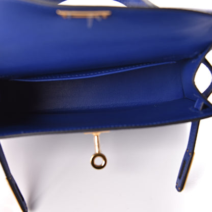 Hermes Epsom Mini Kelly Sellier 20 Bleu Electrique 8 of 29