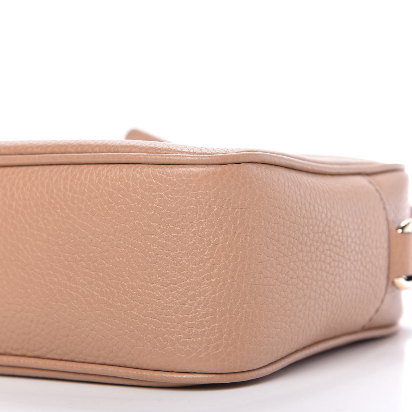 Pebbled Calfskin Small Soho Disco Bag Rose Beige