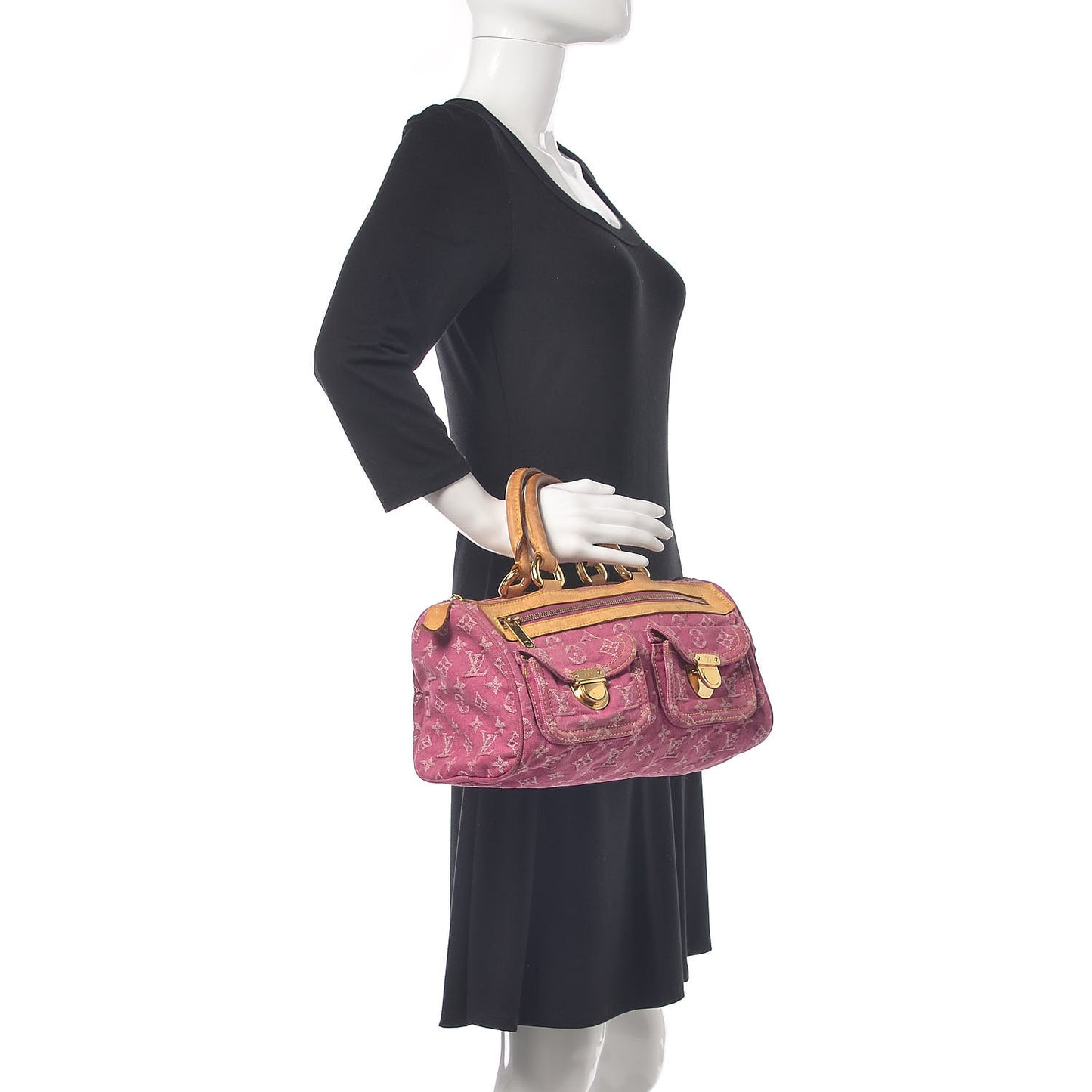 Monogram Denim Neo Speedy Fuchsia