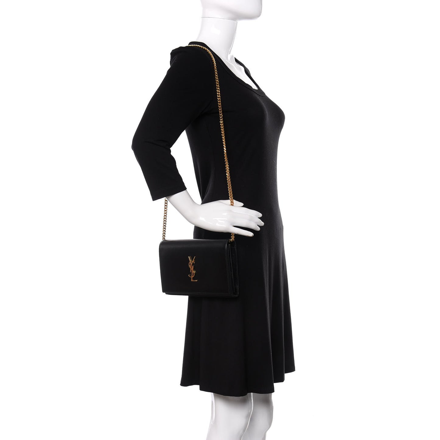 Grain De Poudre Monogram Chain Wallet Black