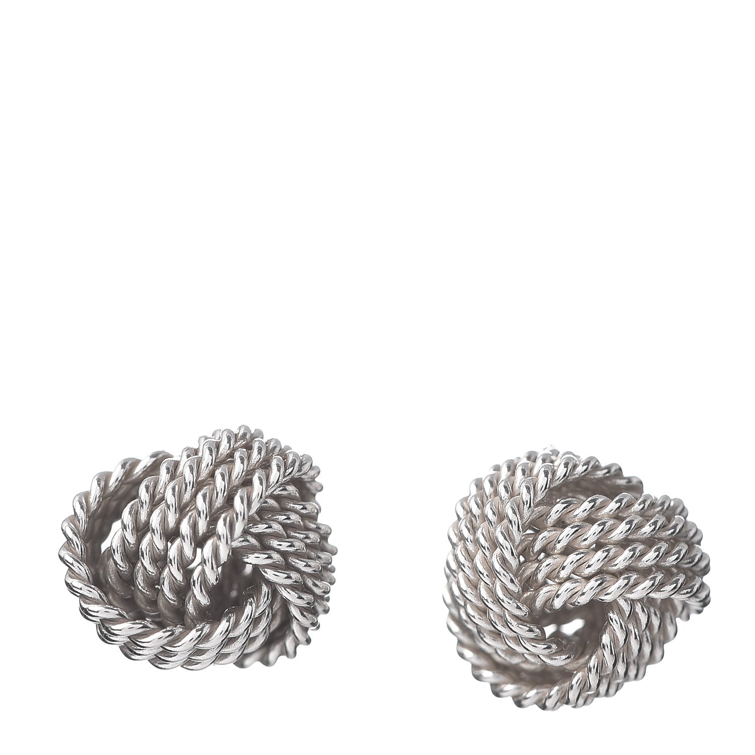 Tiffany Sterling Silver Twist Knot Earrings 1 of 3