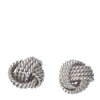 Tiffany Sterling Silver Twist Knot Earrings 1 of 3