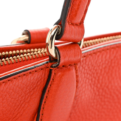 Gucci Pebbled Calfskin Small Soho Top Handle Bag Sun Orange 13 of 13
