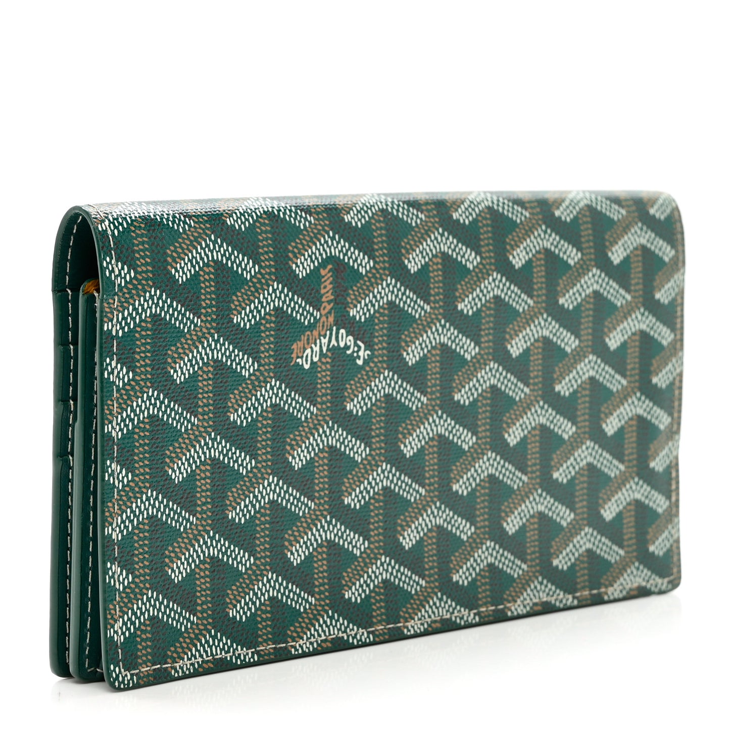 Goyardine Long Bi-Fold Wallet Green