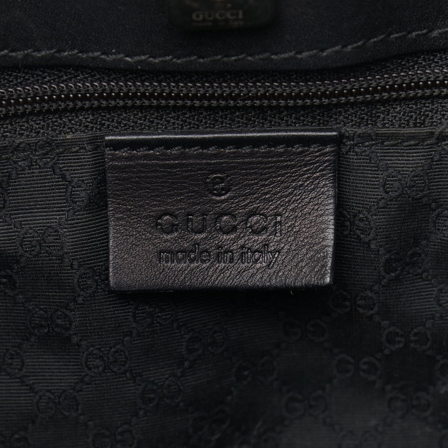 Calfskin Web Tote Black