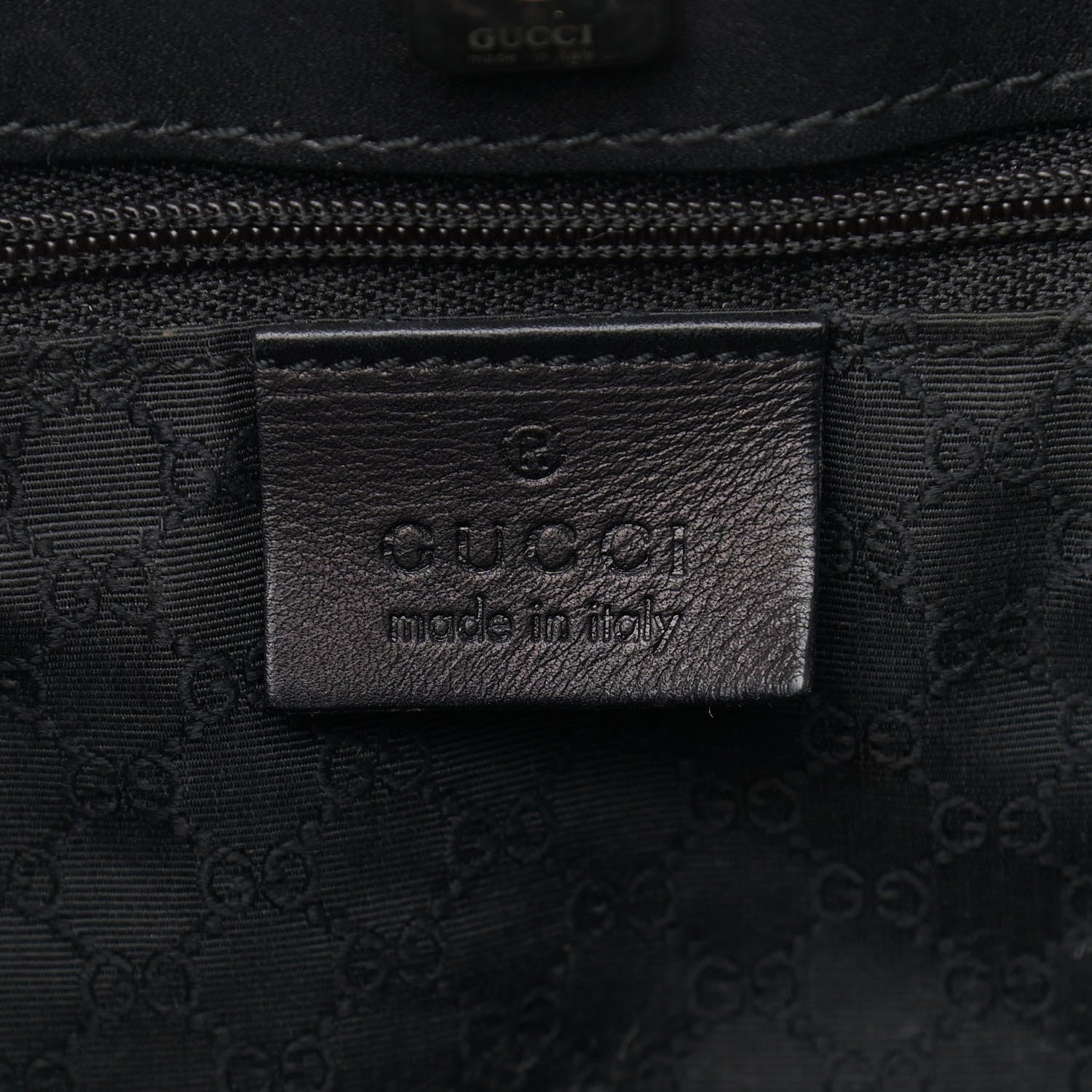 Gucci Calfskin Web Tote Black 6 of 12