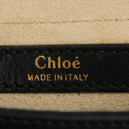 Chloe Calfskin Braided Small Hudson Shoulder Bag Black 6 of 7
