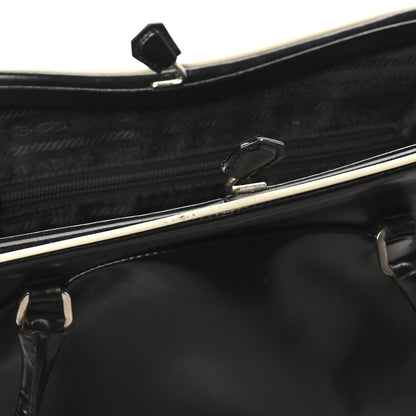 Prada Spazzolato Doctor Bag Black White 12 of 12