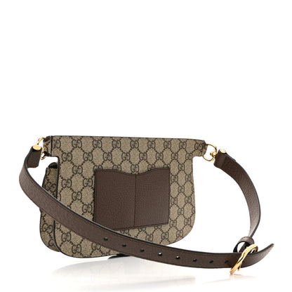 Gucci GG Supreme Monogram Textured Dollar Calfskin Blondie Belt Bag Beige Ebony New Acero 3 of 12