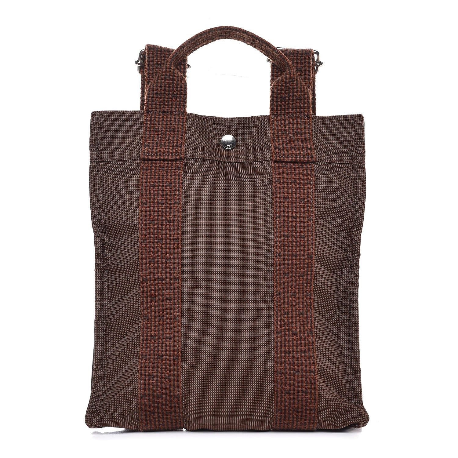 Hermes Canvas Herline Backpack Brown 1 of 7