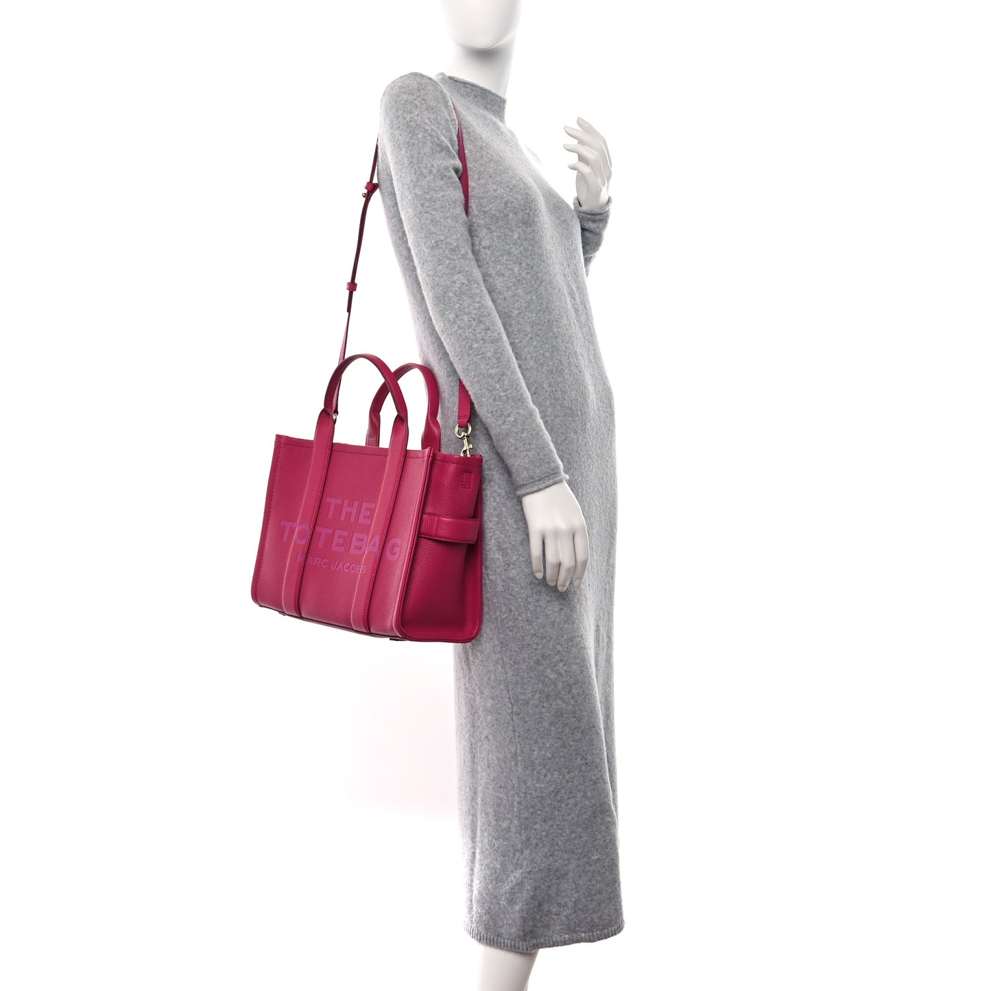 Grained Calfskin Medium The Tote Bag Lipstick