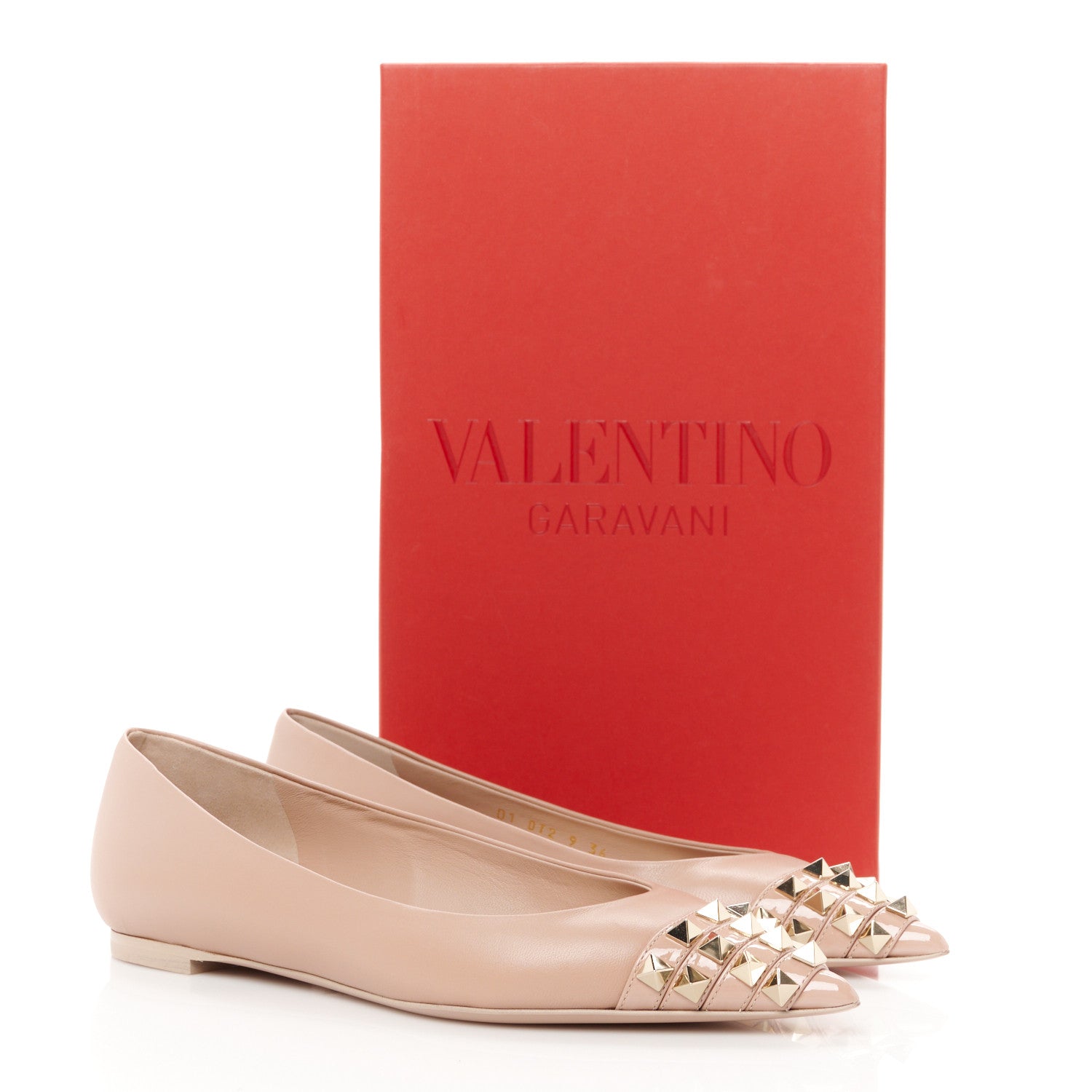 Valentino Garavani Nappa Rockstud Alcove Ballerina Flats 36 Rose 9 of 9