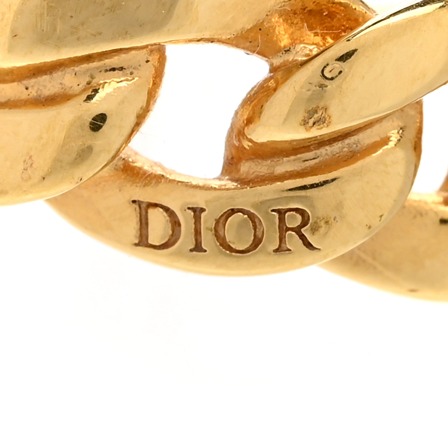 Christian Dior Metal Montaigne 30 Chain Ring 53/6.25 Antique Gold 4 of 6