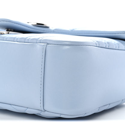 Gucci Lambskin Matelasse Medium GG Marmont Shoulder Bag Light Blue 10 of 11