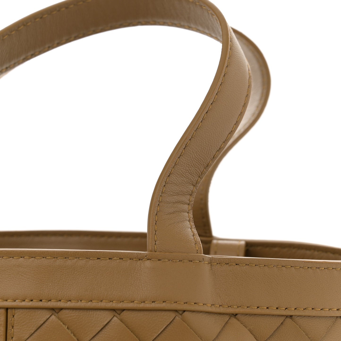 Nappa Intrecciato Small Flip Flap Tote Acorn