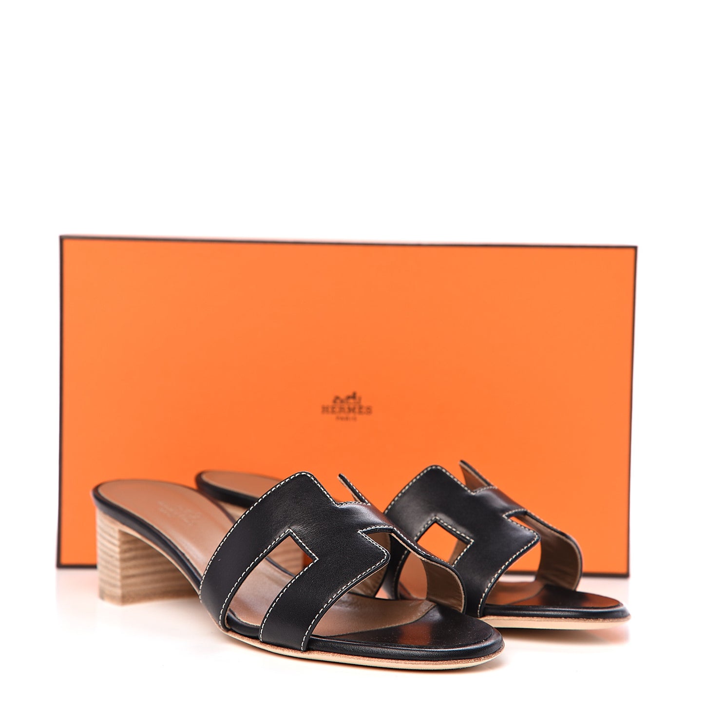 Calfskin Oasis Sandals 37 Black
