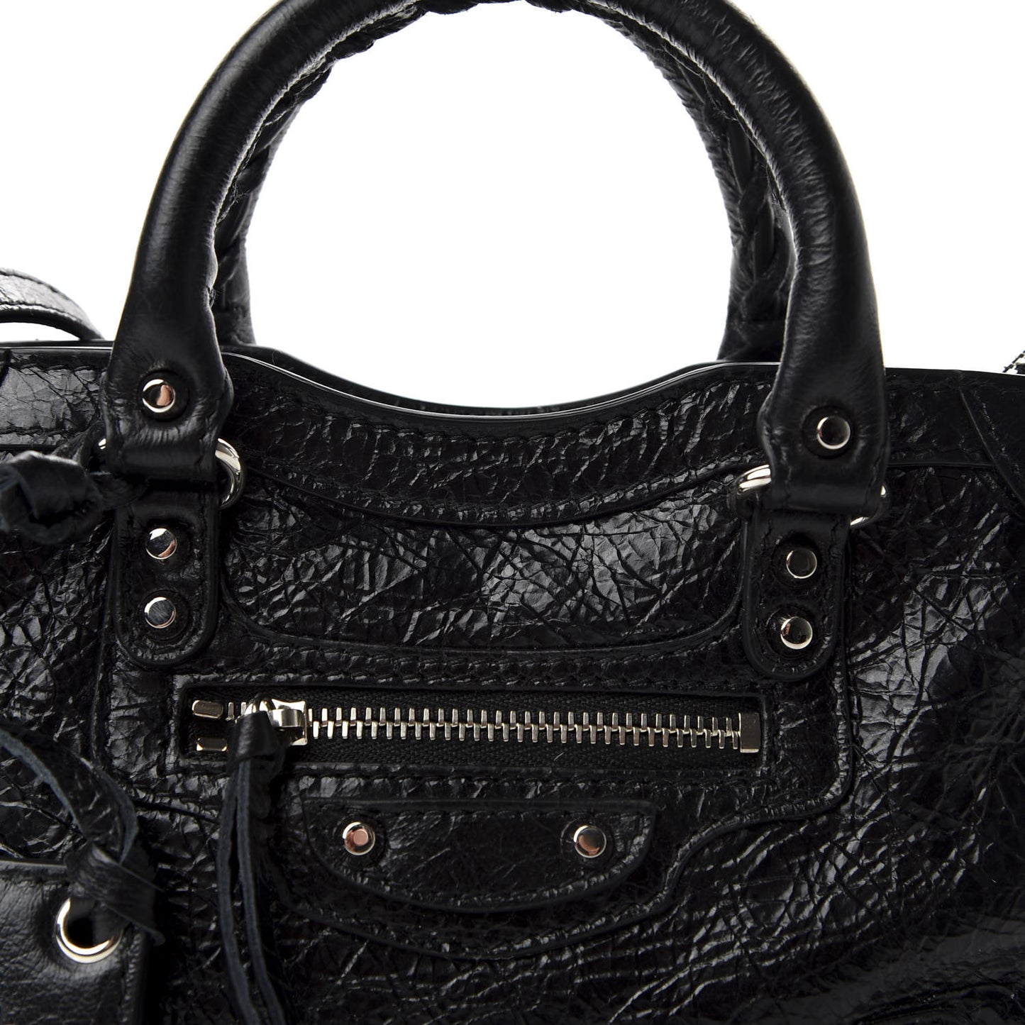 Agneau Classic Silver Hardware Nano City Black