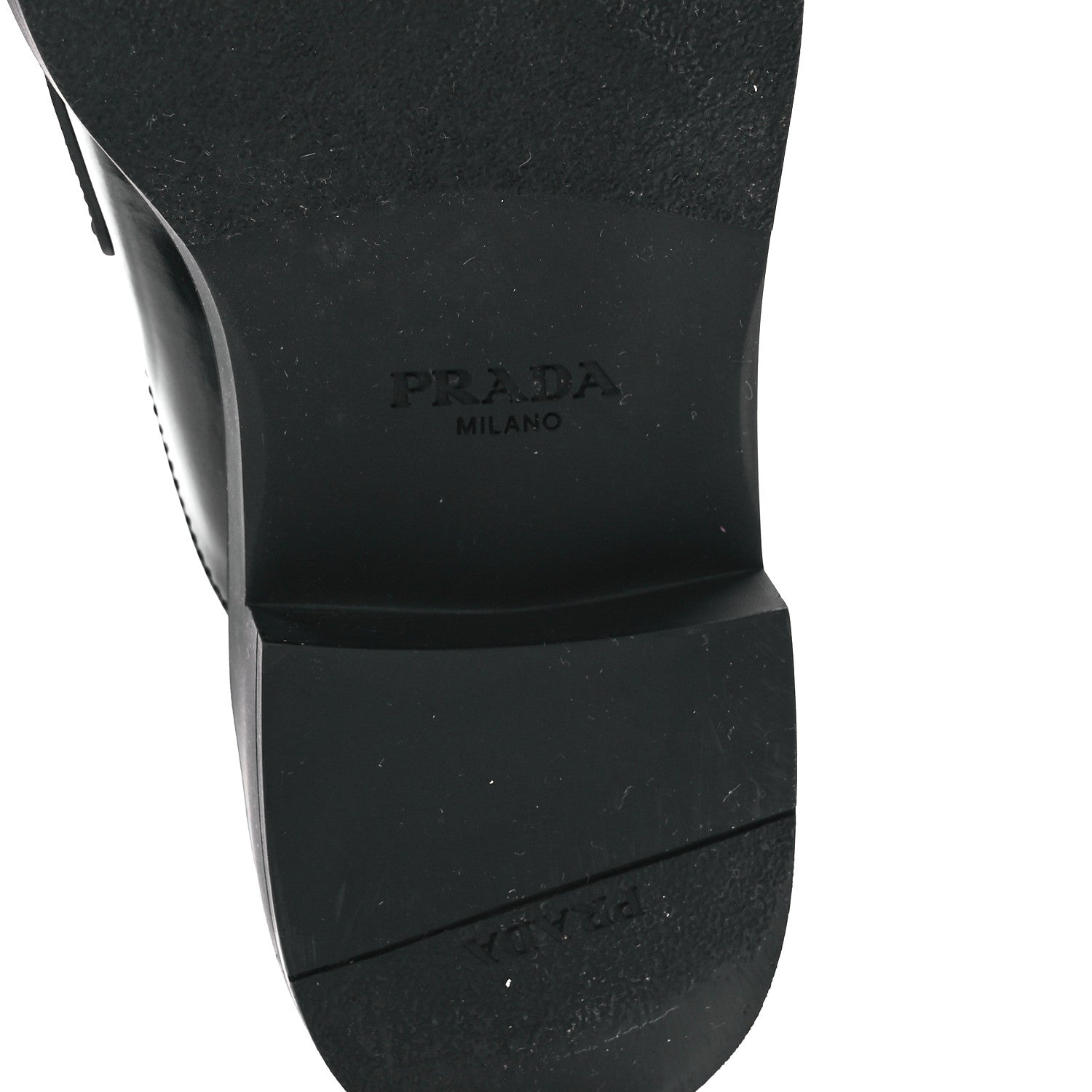 Prada Spazzolato Triangle 40mm Loafer Mules 37 Black 6 of 8