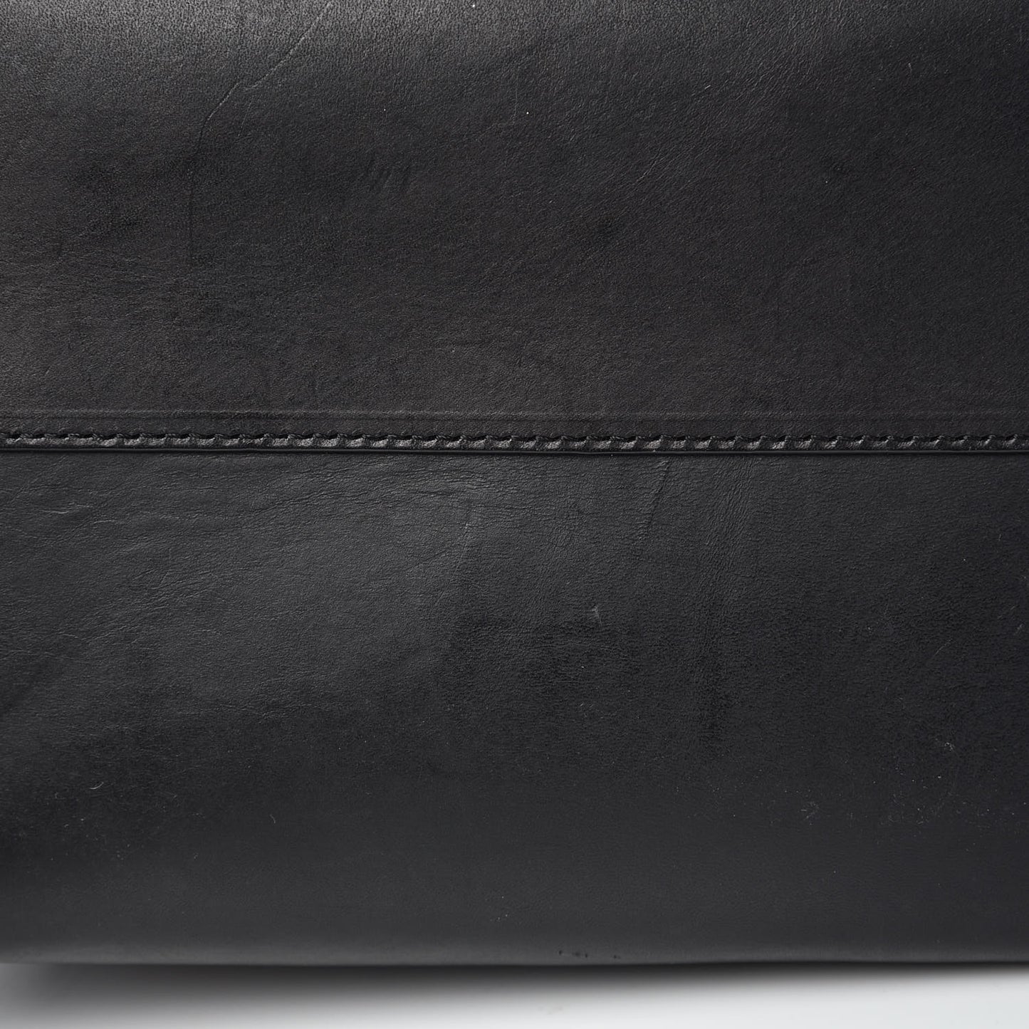 Vegetable Tanned Calfskin Bucket Bag Black Blu