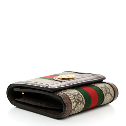 Gucci GG Supreme Monogram Web Ophidia Compact Wallet Beige New Acero 4 of 6