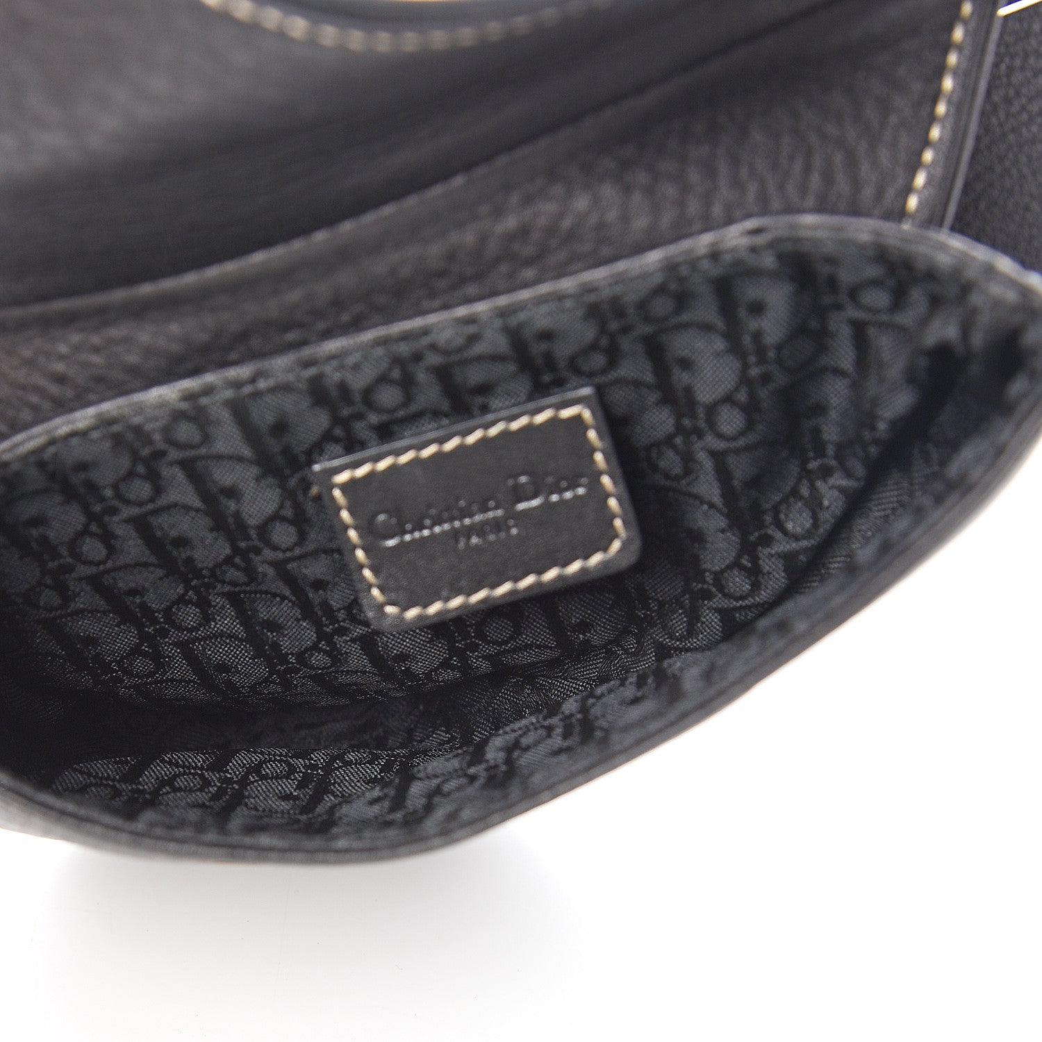 Christian Dior Grained Calfskin Saddle Belt Bag Black 4 of 11