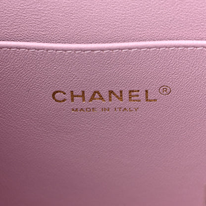 Chanel Caviar Quilted Small Top Handle Vanity Case With Chain Light Pink 6 of 11