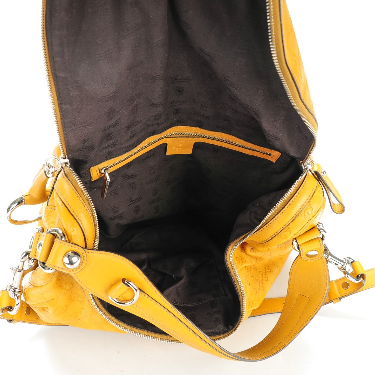 Guccissima Icon Bit Shoulder Bag Marigold
