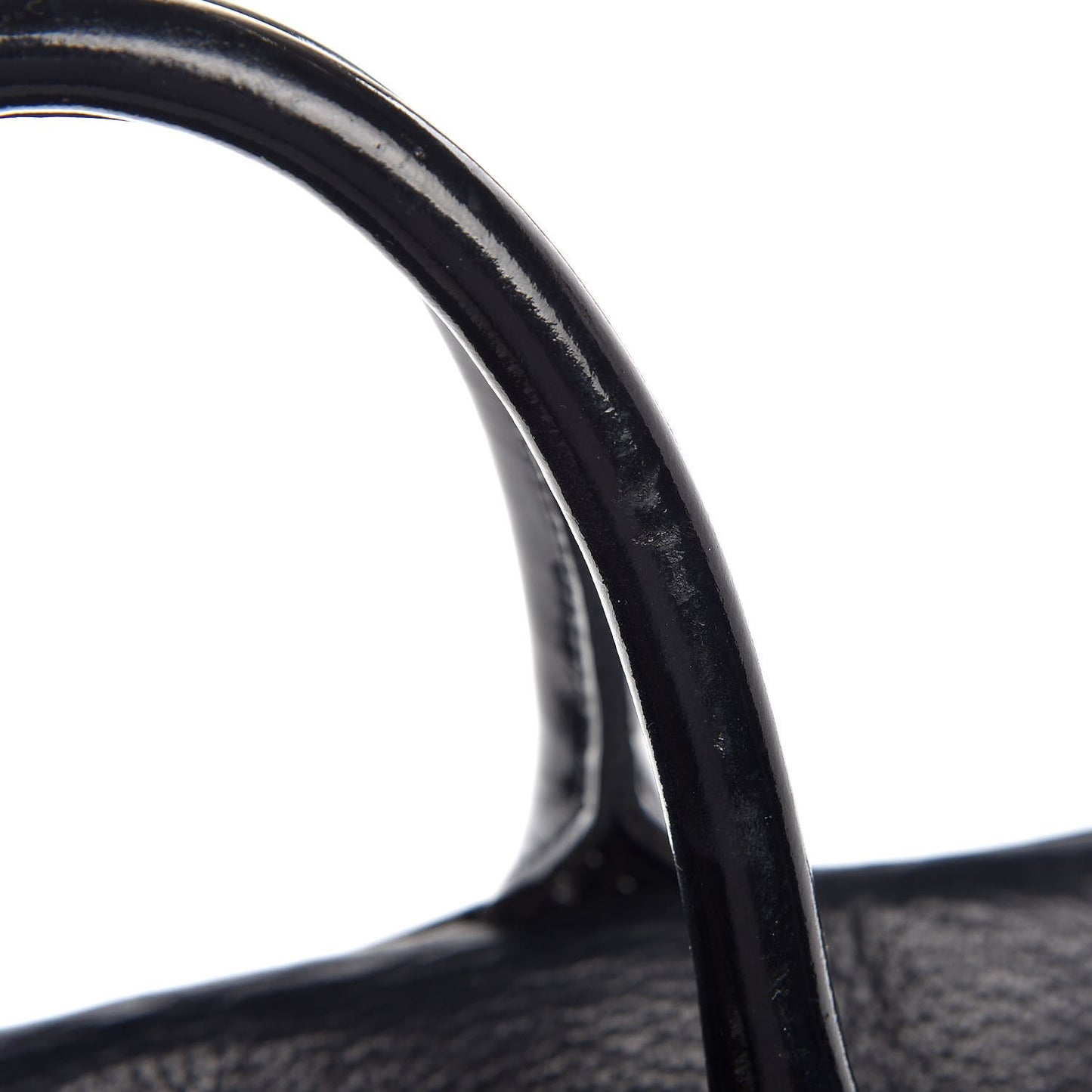 Caviar Patent Large Bowler Black