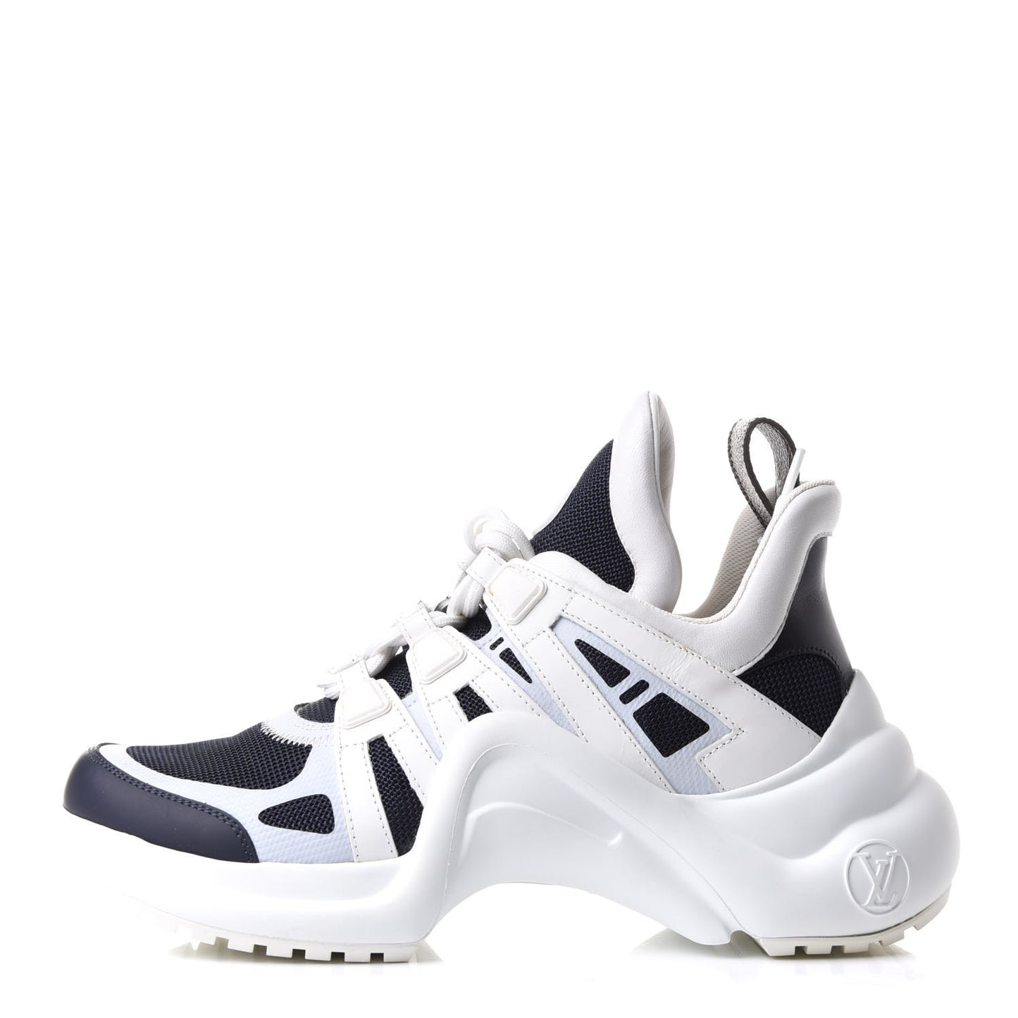 Calfskin Technical Nylon LV Archlight Sneakers 36.5 Marine