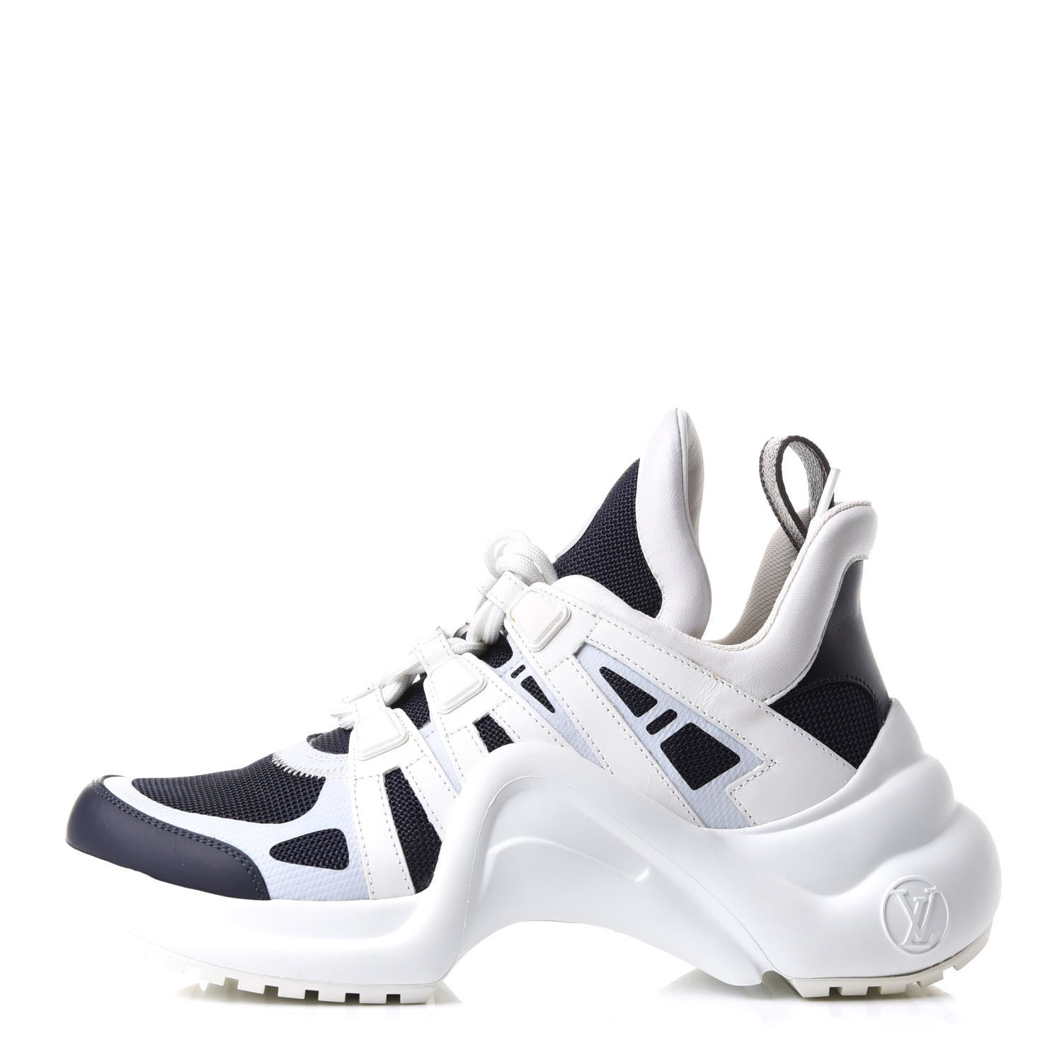 Louis Vuitton Calfskin Technical Nylon LV Archlight Sneakers 36.5 Marine 1 of 10