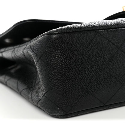 Chanel Caviar Quilted Jumbo Single Flap Black 9 of 13