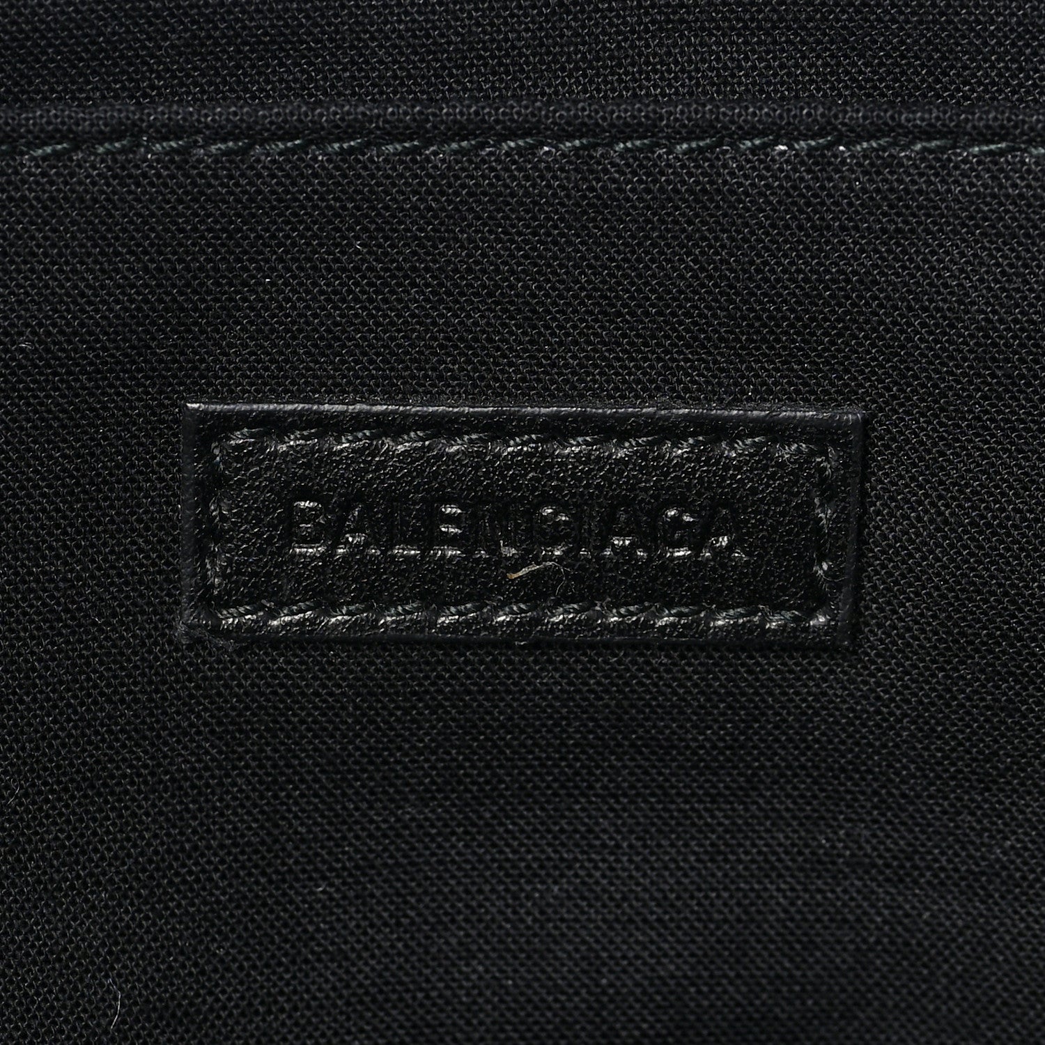 Balenciaga Nylon Political Campaign Logo Embroidered Zip Pouch Bleu Pacifique 6 of 6