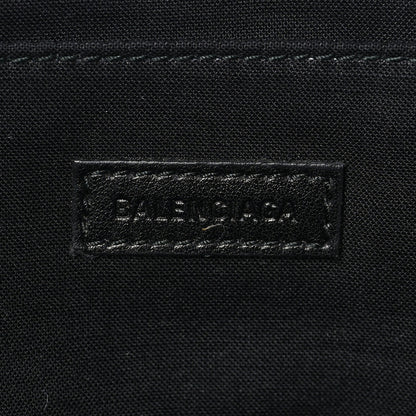 Balenciaga Nylon Political Campaign Logo Embroidered Zip Pouch Bleu Pacifique 6 of 6